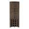 Tuhome Essential Corner Bar Cabinet, Three Shelves, Eight Built-in Wine Rack, Two Side Shelves, Dark Brown BLB7786 - alternate 7